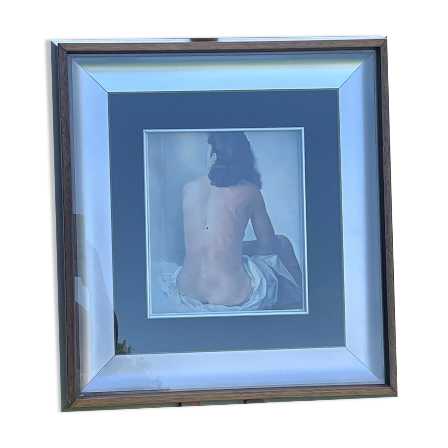 Polished steel frame and glass year 70 - aquati patent