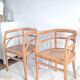 Pair of chairs in the style of antique armchairs circa 1940 - engraved seat.