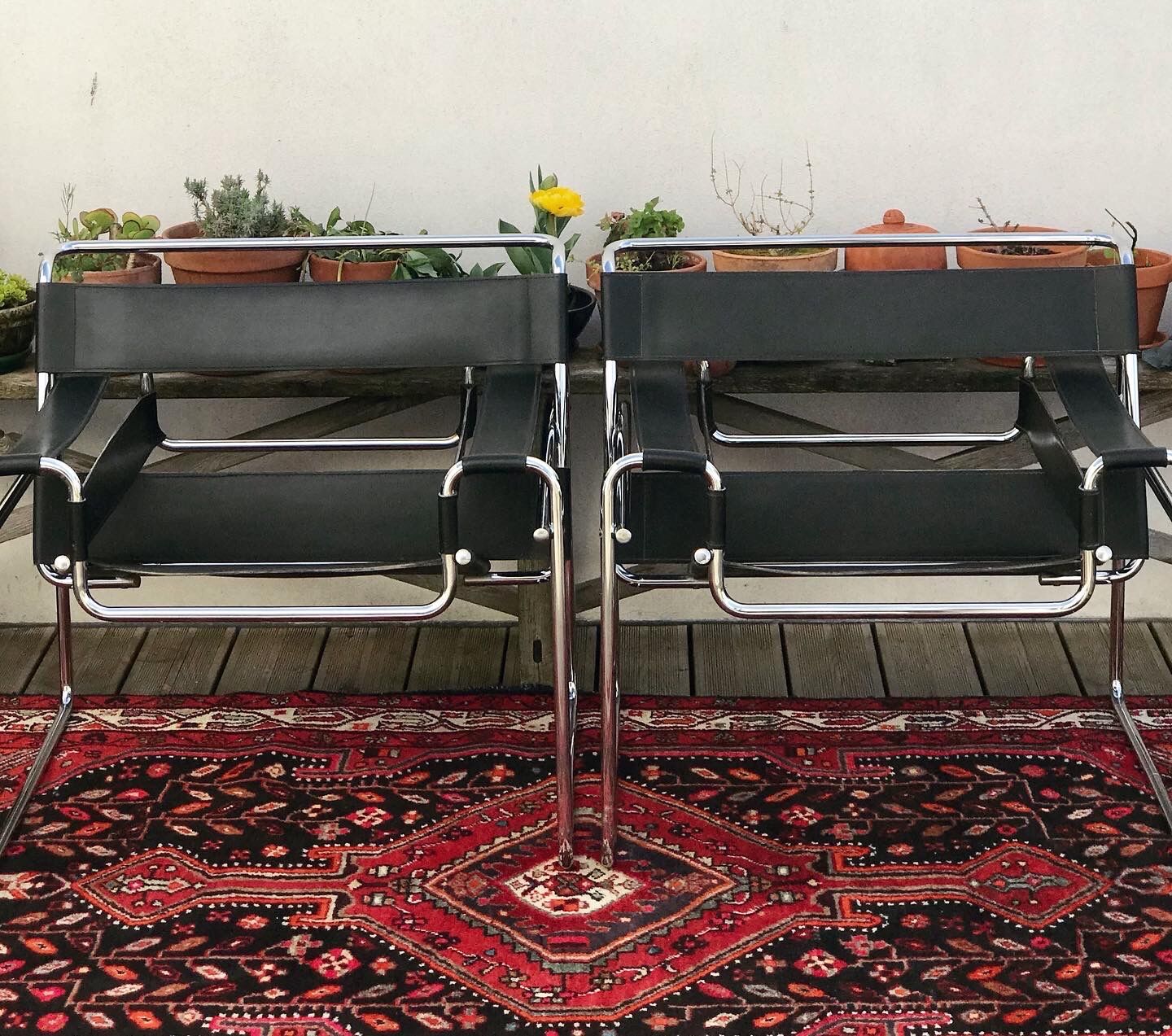 Pair of Wassily armchairs by Marcel Breuer 60s 70s