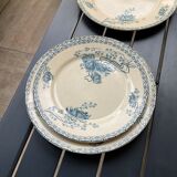 4 plates iron earth Royat sarreguemines U&C