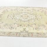 7x10 Cream Brown Oriental Vintage Area Rug, 203x308Cm SK 23587