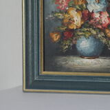 Painting bouquet of flowers oil on canvas