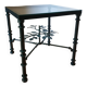 Square metal coffee table and glass top