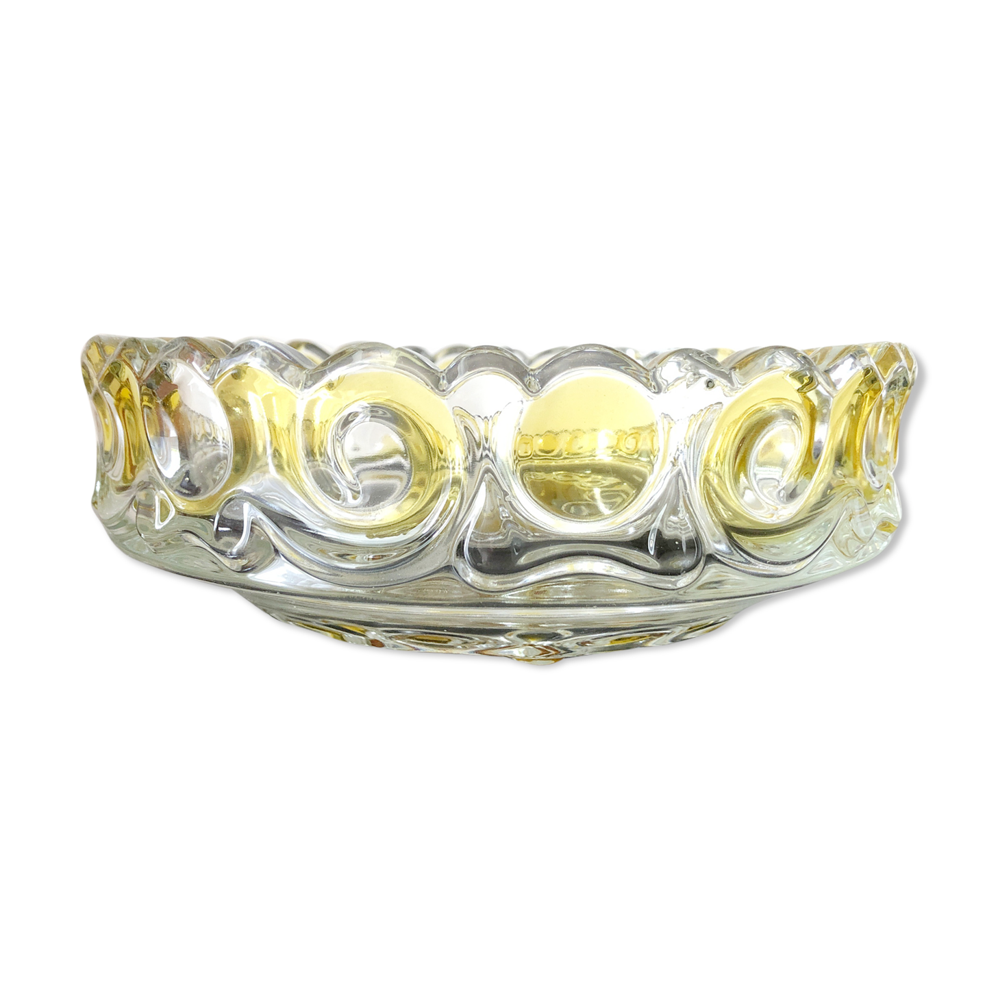 Yellow crystal bowl