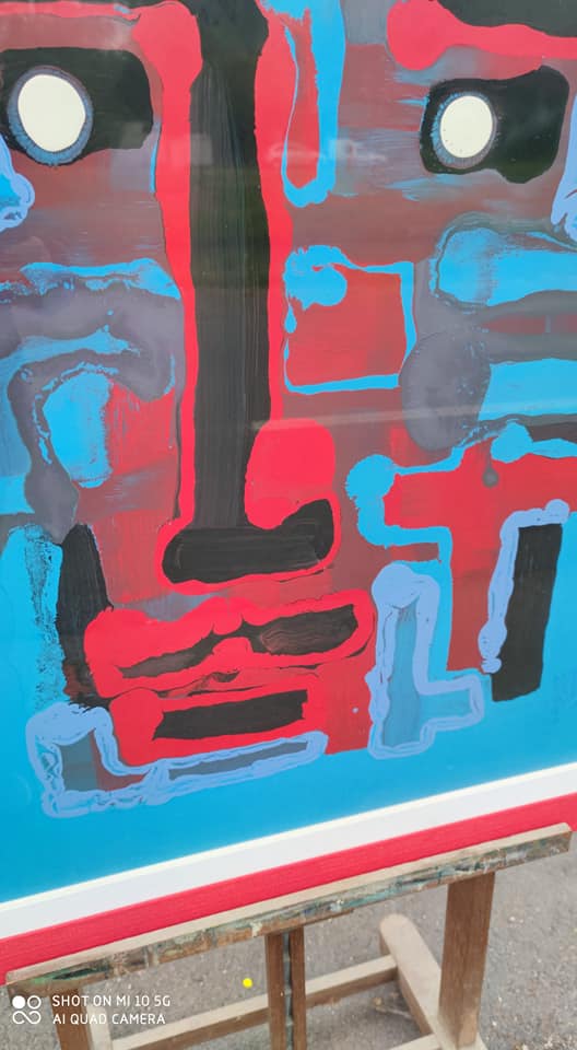 Abstract face painting