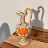 Carafe/Amphore/Vase ancien beige et orange