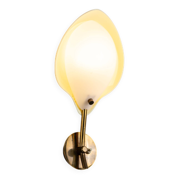 Arnold Wiigs wall lamp from plastic and brass