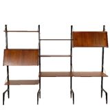 Vintage wall unit with two desks by Louis van Teeffelen for Wébé, 1950s