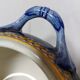 Large Gien blue sugar bowl or candy dish, Renaissance model