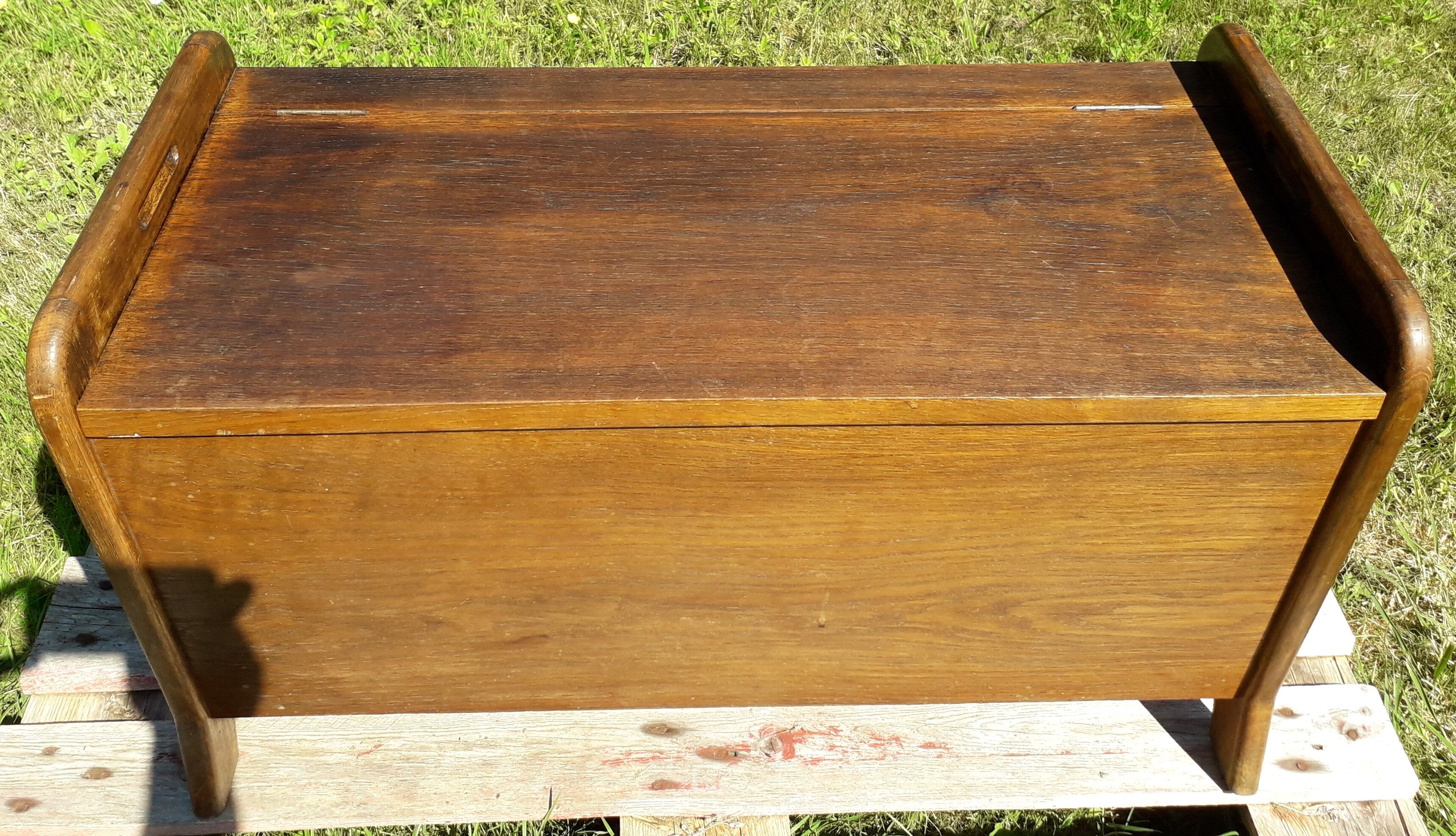 Solid oak chest