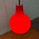 Lampes suspendues en verre rouge allemandes du milieu du siècle par Peill & Putzler, années 1960, lot de 2