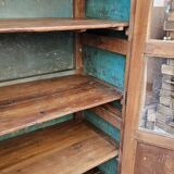 Ancien vaisselier Art déco en teck birman