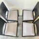 Set de 4 chaises de salle à manger Art Déco en noir