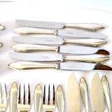 DEETJEN 30-piece modernist cutlery set with scalloped edges