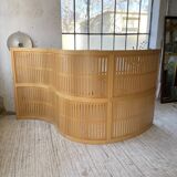 Large curved beech screen from the 80s
