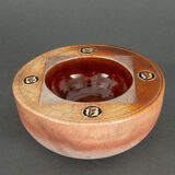 Pocket tray in monogrammed glazed stoneware Mid-twentieth