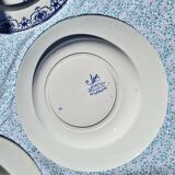 Set of 4 old hollow plates vieillard bordeaux model moustiers
