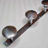 Art Deco style metal coat rack, 3 hooks