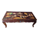 Chinese black lacquer coffee table with figurative decoration – Coromandel style – 20th century.
