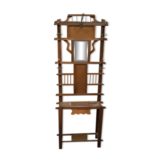 Ancien porte manteau vestiaire miroir 1950 environ
