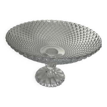 Large glass bowl on foot