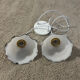 Suspension fleur double en opaline