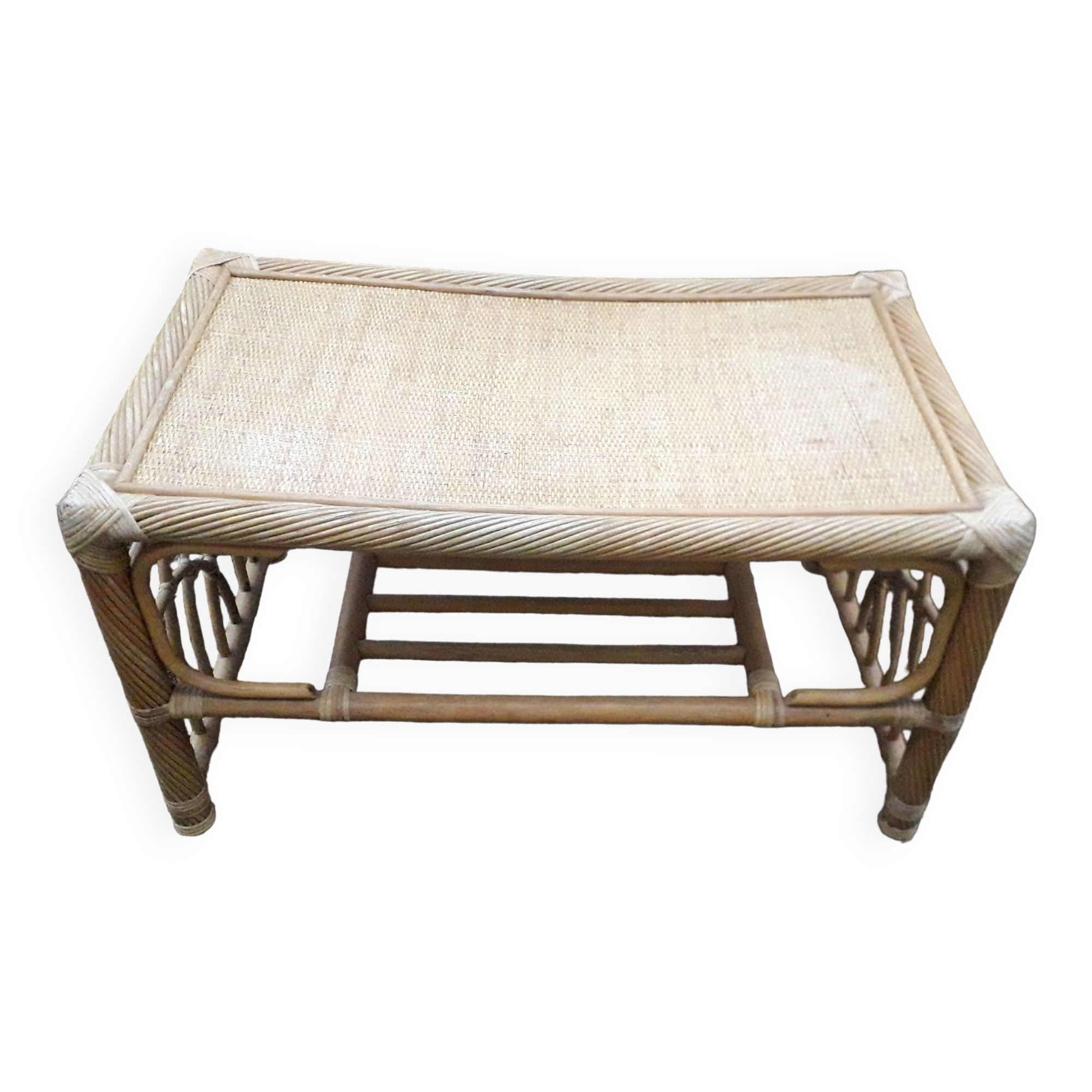 Rattan coffee table