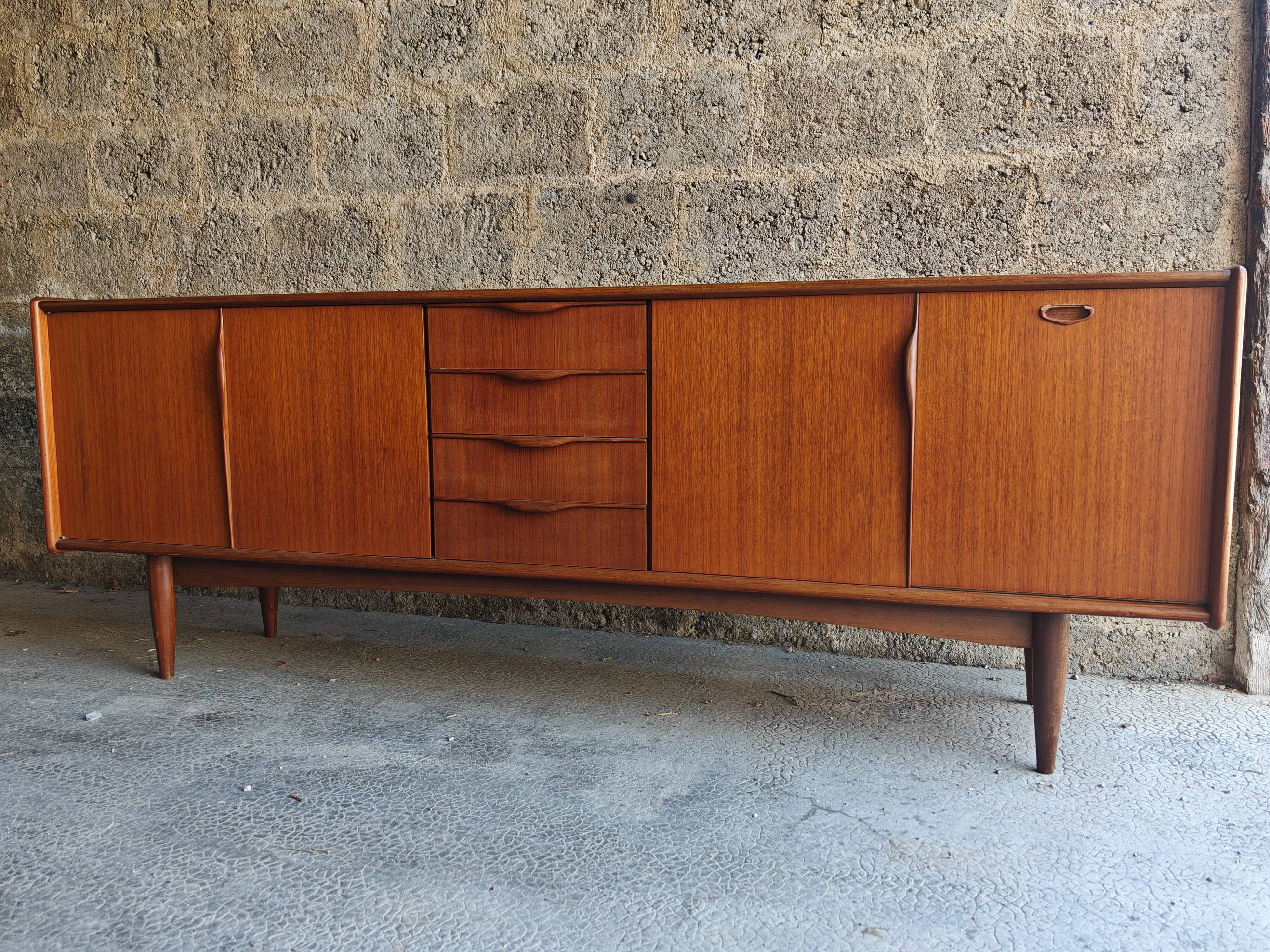 Teak sideboard by Johannes Andersen for Roche Bobois, 1960s