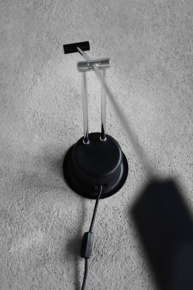 Mid-Century Modern Minimalist Black Desk Lamp by Massive, Belgium, 1980s