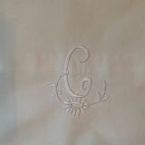 old bolster case embroidered C