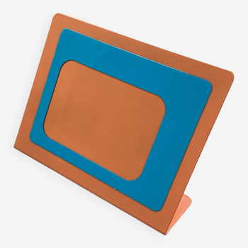 Orange and blue vintage magnetic metal frame