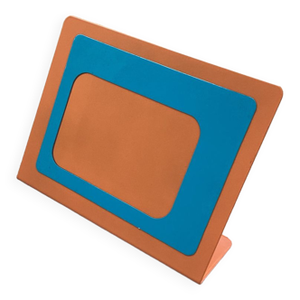 Orange and blue vintage magnetic metal frame