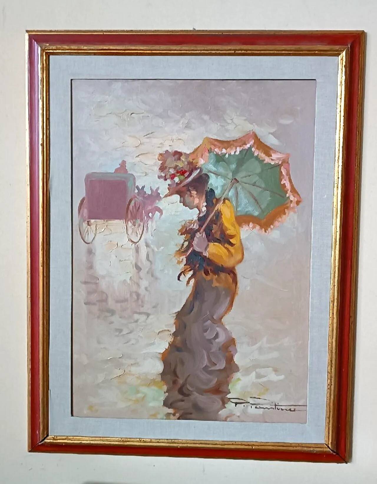 Parisian Scene by Pietro Pantino, oil on canvas, 20th century