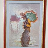 Parisian Scene by Pietro Pantino, oil on canvas, 20th century