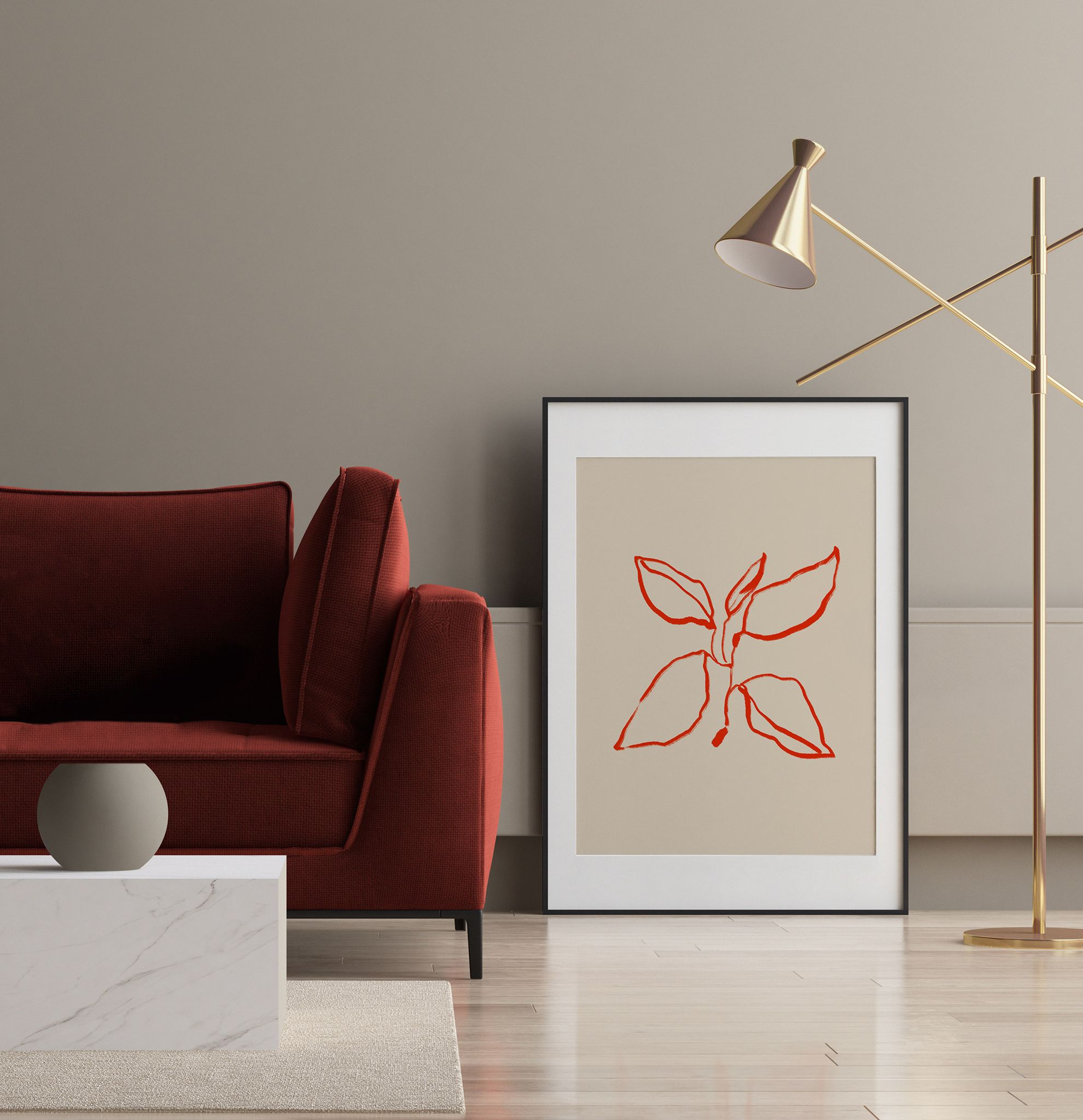 Botanical illustration giclee print, 50x70