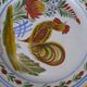 Old HB Quimper Plate Traditional Hand-Painted Rooster Decoration Earthenware 25cm