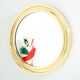 Round brass mirror by Sergio Mazza for Artemide 1960s