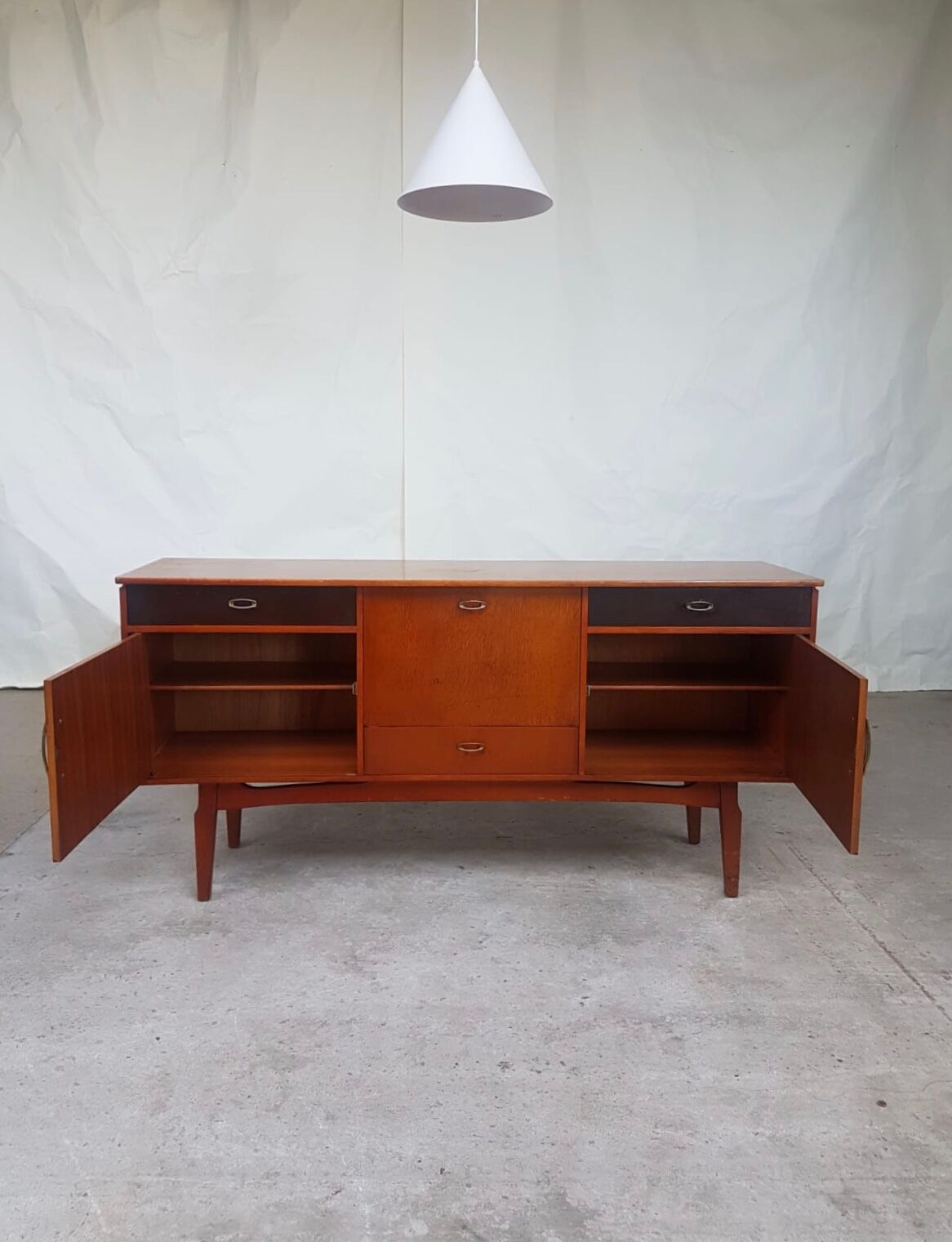 Vtg Mid Century 50s Sideboard Cocktail Drinks Cabinet Italian Design Retro