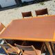 Table en teck formica + 10 chaises style scandinave vintage