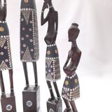 4 wooden statues from Kenya, 80s