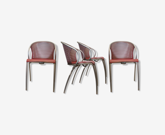 4 fauteuil asia origlia coloris bordeaux