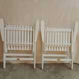 Vintage garden furniture R Gleizes in white painted wood