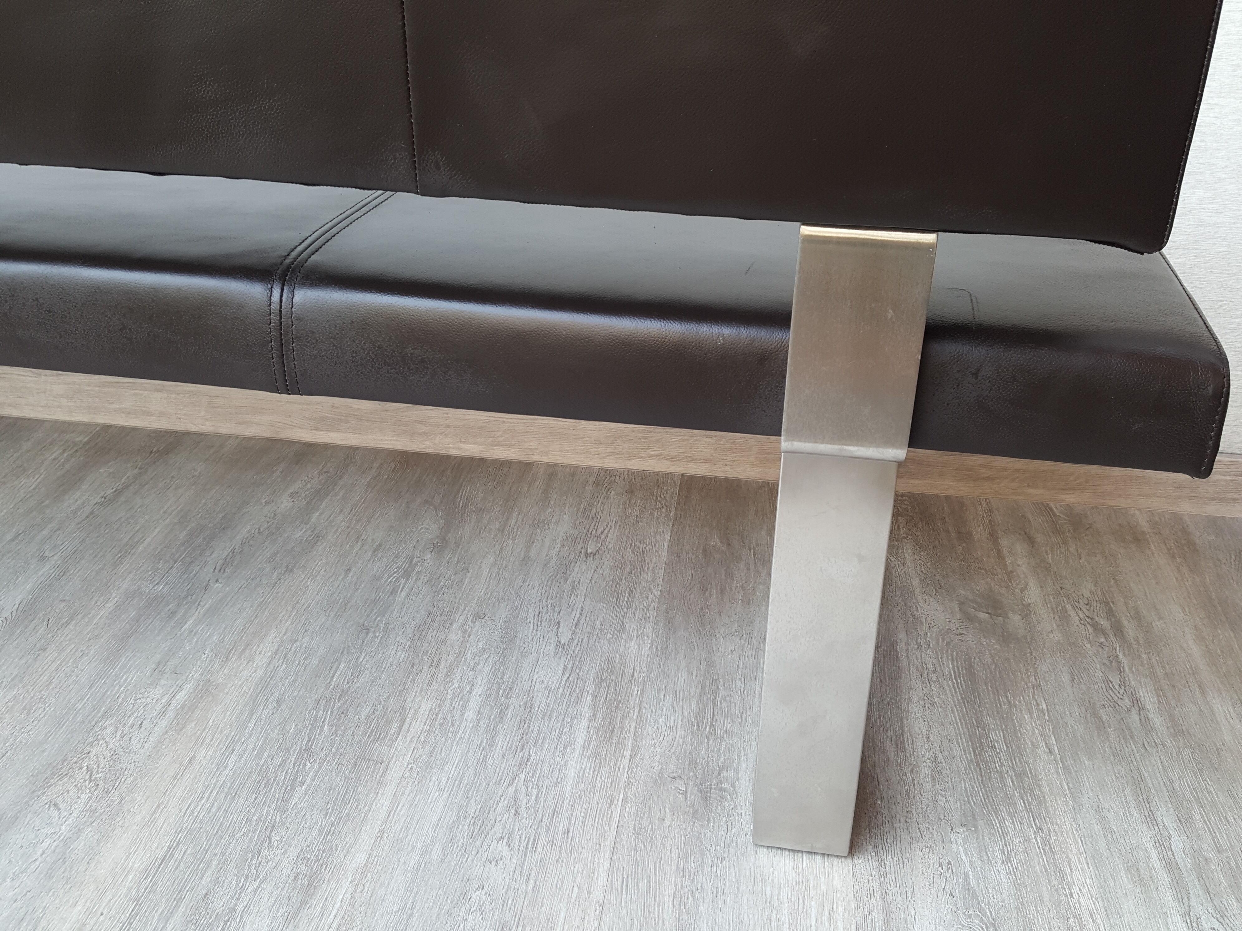 Leather office bench