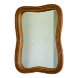 Miroir mural en rotin