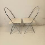 Pair of Aprilina foldingchairs by Gae Aulenti white