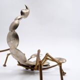 Brass and metal scorpion - 1970s