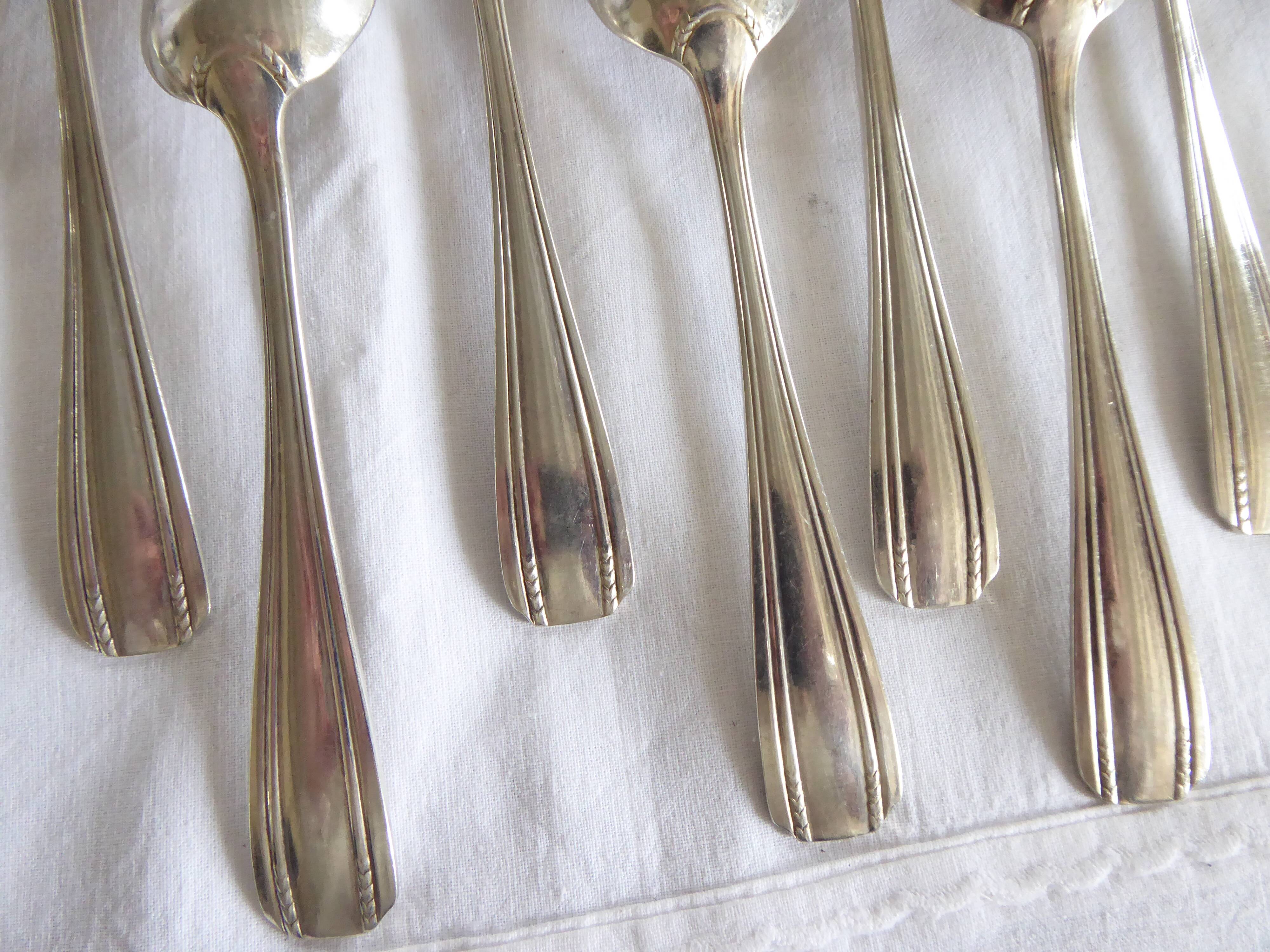 Orbrille JB silver metal cutlery set 37 pieces