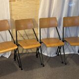 Set of 4 vintage post-modern design chairs