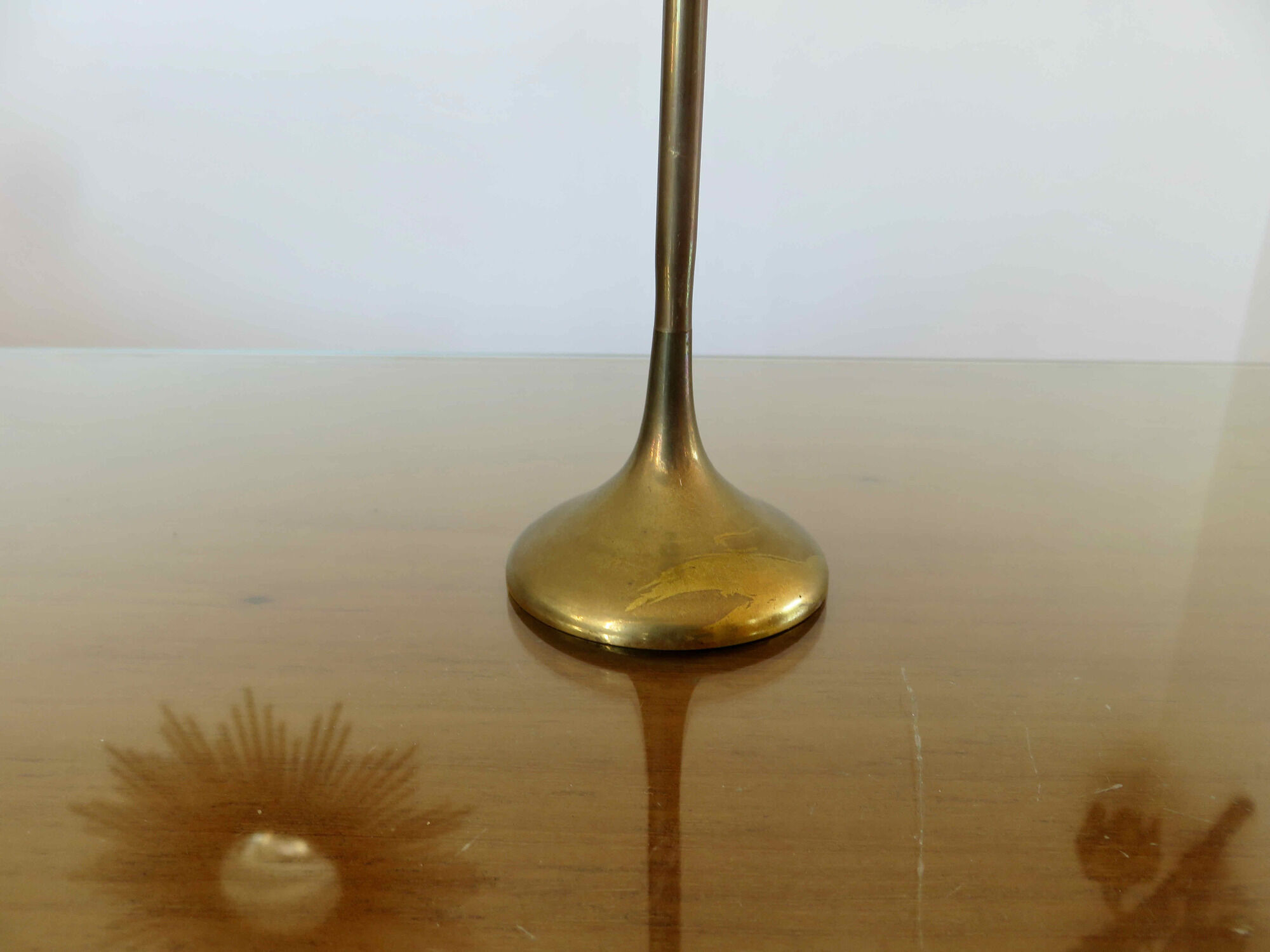 Brass tulip foot candle holder 70s