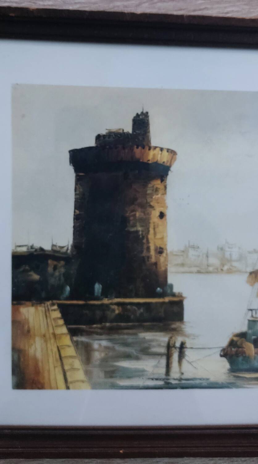 painting of the port of La Rochelle signed Wragner.